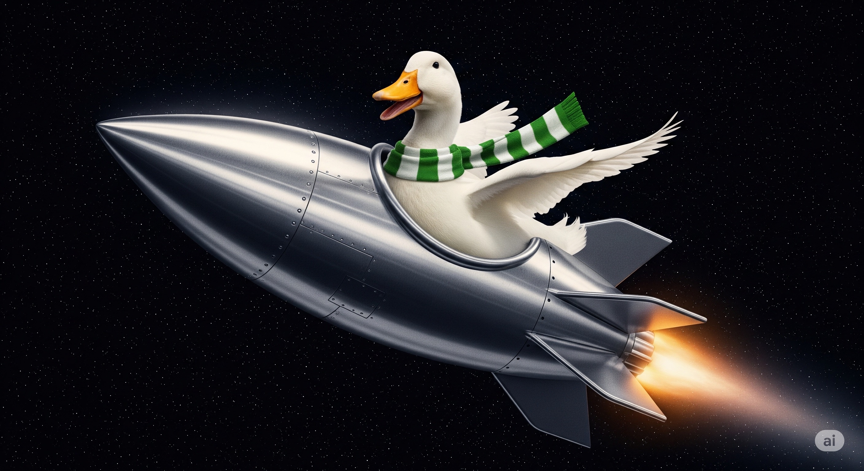 Duck doing social media on their phone